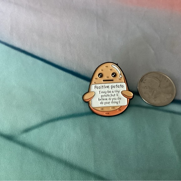 Positive Potato Enamel Pin - Picture 2 of 3